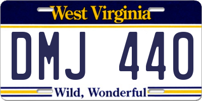 WV license plate DMJ440
