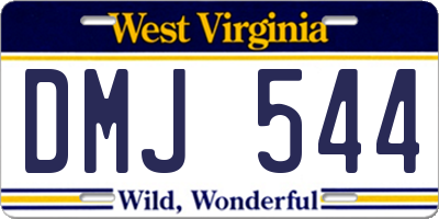 WV license plate DMJ544
