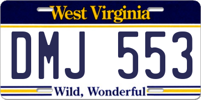 WV license plate DMJ553