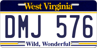 WV license plate DMJ576