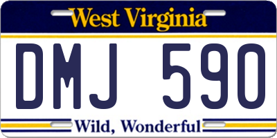 WV license plate DMJ590