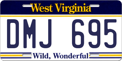 WV license plate DMJ695