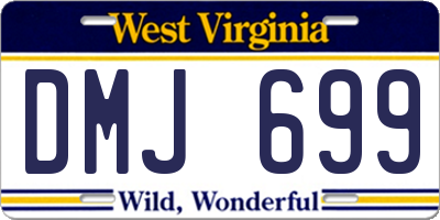 WV license plate DMJ699