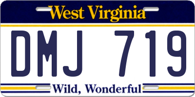 WV license plate DMJ719