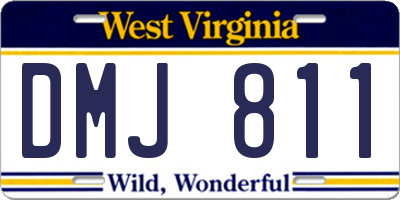 WV license plate DMJ811