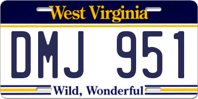 WV license plate DMJ951