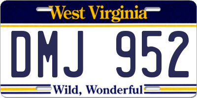 WV license plate DMJ952
