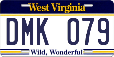 WV license plate DMK079