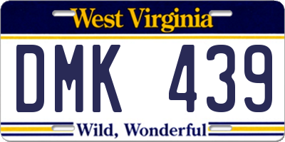 WV license plate DMK439