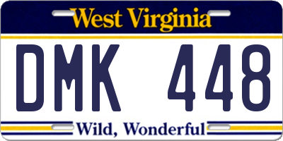 WV license plate DMK448