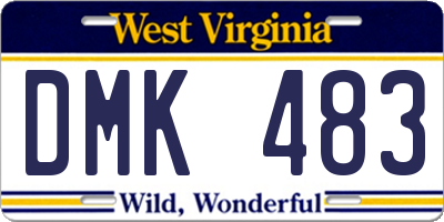 WV license plate DMK483