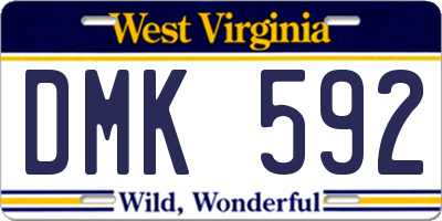 WV license plate DMK592