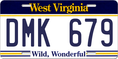 WV license plate DMK679