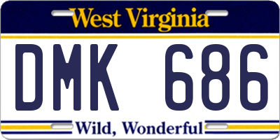WV license plate DMK686