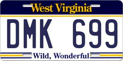 WV license plate DMK699