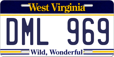 WV license plate DML969