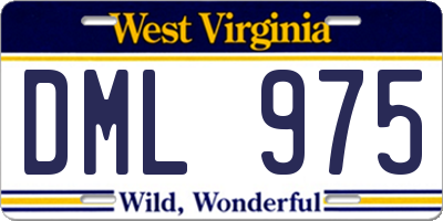 WV license plate DML975