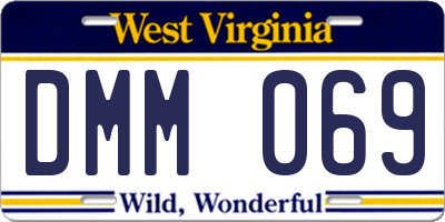 WV license plate DMM069