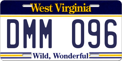 WV license plate DMM096