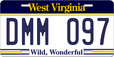 WV license plate DMM097