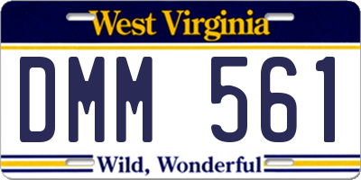 WV license plate DMM561