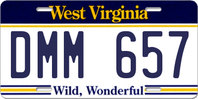 WV license plate DMM657