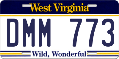 WV license plate DMM773