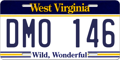 WV license plate DMO146