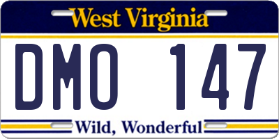 WV license plate DMO147