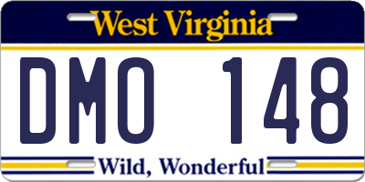 WV license plate DMO148