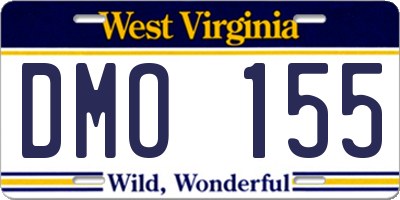 WV license plate DMO155