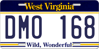 WV license plate DMO168