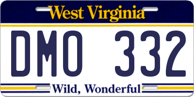WV license plate DMO332