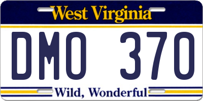 WV license plate DMO370