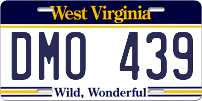 WV license plate DMO439