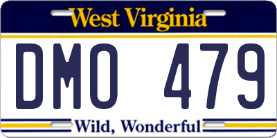 WV license plate DMO479