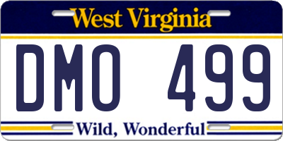 WV license plate DMO499