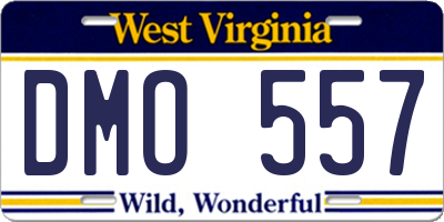 WV license plate DMO557