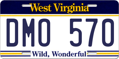 WV license plate DMO570
