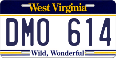 WV license plate DMO614
