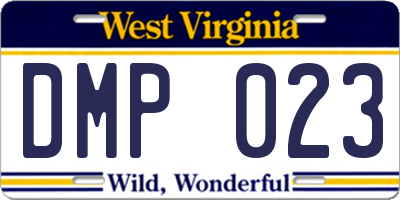 WV license plate DMP023