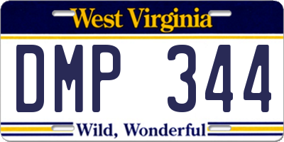 WV license plate DMP344