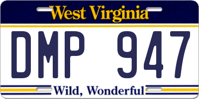 WV license plate DMP947