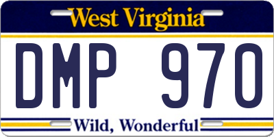 WV license plate DMP970