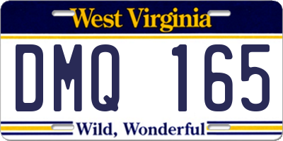 WV license plate DMQ165