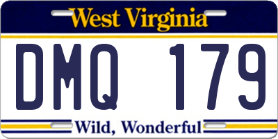WV license plate DMQ179