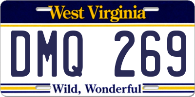 WV license plate DMQ269