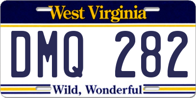 WV license plate DMQ282