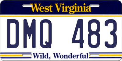 WV license plate DMQ483