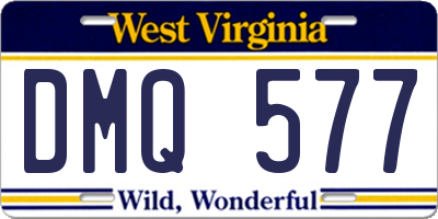 WV license plate DMQ577